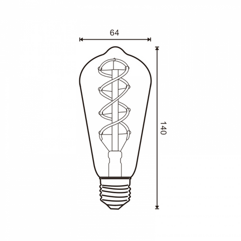 bec led E27, bec led vintage, bec led retro, bec LED E27 lumina calda, bec LED Amber filament spirala, becuri sticla Amber, becuri LED vintage, led-box.ro
