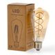 bec led E27, bec led vintage, bec led retro, bec LED E27 lumina calda, bec LED Amber filament spirala, becuri sticla Amber, becuri LED vintage, led-box.ro
