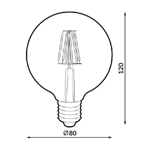 bec led 6w E27, bec led vintage, bec led retro, bec LED E27 lumina calda, bec LED Amber, becuri sticla Amber, becuri LED vintage, led-box.ro
