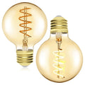 Bec LED decorativ 4W E27 G80, lumina alba calda 2200K, dimabil - led-box.ro