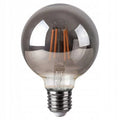 Bec LED decorativ 6W E27 G80, lumina calda, dimabil, sticla fumurie - led-box.ro