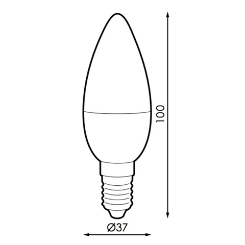 bec LED E14, bec LED 6W, bec led lumanare, bec LED C37, becuri LED economice, becuri LED tip lumanare, led-box.ro
