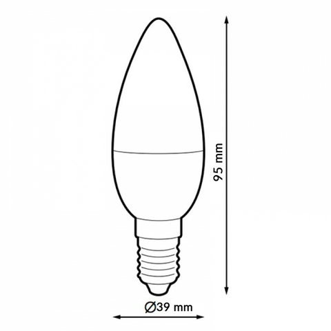 Bec LED E14, C37, 6W, 732 lumeni, bec lumânare, iluminat economic, consum redus, bec led dedeman, bec eficient, iluminare LED, bec decorativ, led-box.ro