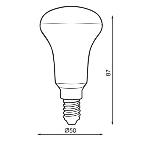 Bec LED E14, R50, 6W, 520 lumeni, iluminat economic, bec consum redus, bec lumină puternică, bec eficient, iluminare LED, led-box.ro