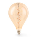 bec led E27 A160, bec led vintage 4W, bec led retro, bec LED E27 lumina calda, bec LED Amber A160, becuri sticla Amber, becuri LED vintage, becuri decorative, bec led filament spirala, led-box.ro
