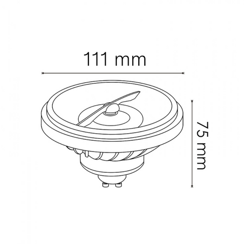 Bec LED, Spot GU10, AR111, 15W, 24°, iluminat direcționat, eficiență energetică, consum redus, flux luminos, iluminat accent, iluminat comercial, iluminat rezidențial, led-box.ro