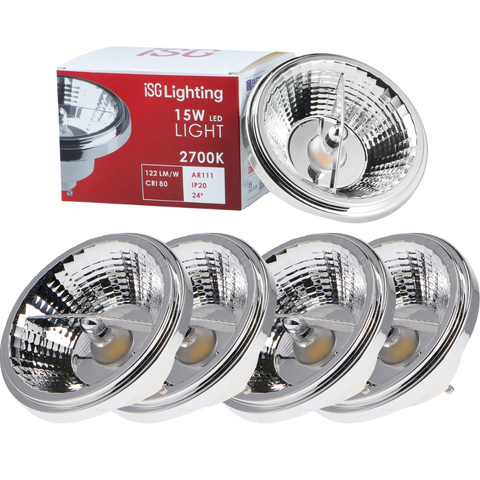 Bec LED, Spot GU10, AR111, 15W, 24°, iluminat direcționat, eficiență energetică, consum redus, flux luminos, iluminat accent, iluminat comercial, iluminat rezidențial, led-box.ro