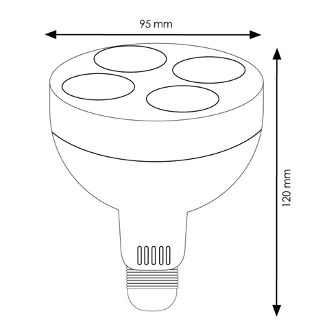 bec led spot E27, bec LED spot PAR30, becuri spot E27,  bec LED PAR30, bec spot par 35w, becuri spot dedeman, led-box.ro