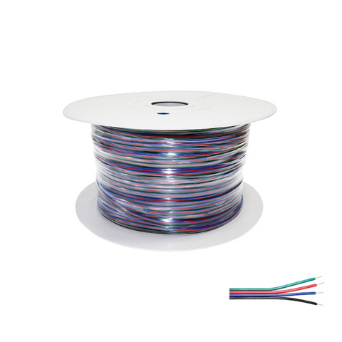 Cablu plat 500m 4x0,25mm² pentru iluminat LED RGB rezidențial și comercial
