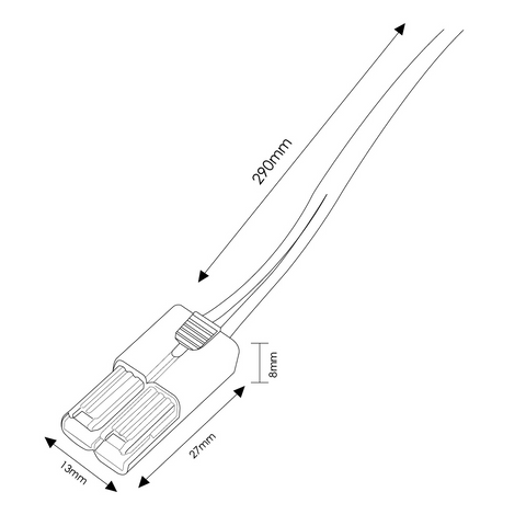 Detaliu mufă si dimensiuni cablu iluminat liniar pentru montaj modular led-box.ro