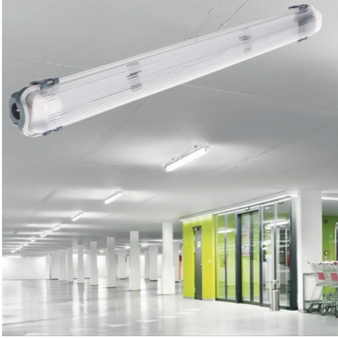 Carcasă rezistentă la apă și praf pentru doua tuburi LED de 1200 mm led-box.ro
