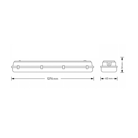 Carcasă rezistentă la apă și praf pentru tuburi LED de 1200 mm led-box.ro
