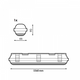 dimensiuni carcasa etansa pentru un tub led T8, 1560x66x90 mm led-box.ro