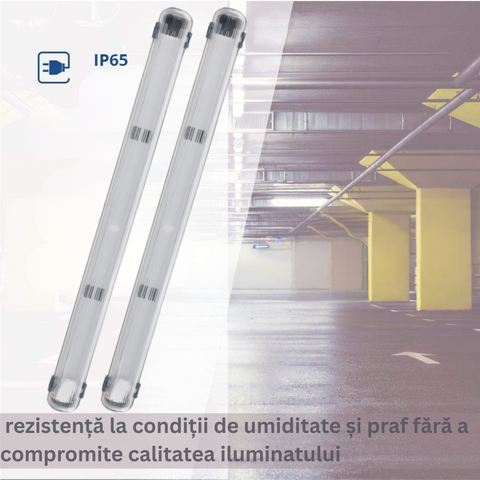 Suport etanș pentru tub LED Lage 600 mm  protecție IP65 led-box.ro