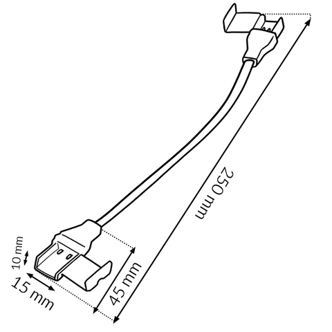 cablu de conectare rapidă LED transparent