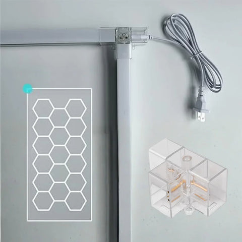 conector iluminat decorativ hexagonal interior