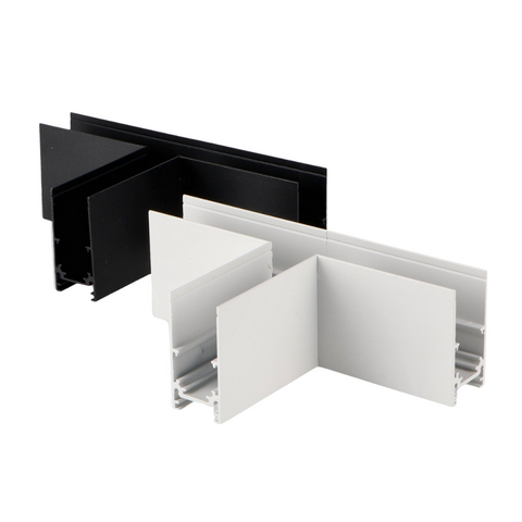 conector imbinare sina, conectori sina magnetica, conector alb T, conector negru T, conectori in forma T sina magnetica, conectori imbinare sine magnetice, led-box.ro
