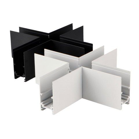 conector imbinare tip x, conector X sina magnetica, conectori in X sina magnetica, imbinare sine, imbinare in x sina magnetica, led-box.ro
