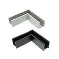 conectori tip L sina magnetica, conectori colt sina magnetica, conectori pentru sina tavan, conectori L , conector colt sina magnetica, conector negru colt, conector alb sina magnetica, led-box.o