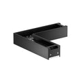 Conector în L pentru lămpi liniare LED aluminiu negru