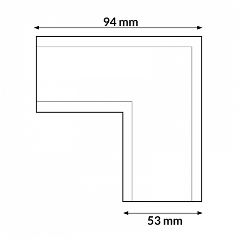 conector in forma de L, conector de colt, conector sina magnetica, conectori imbinare sina, imbinare sina magnetica, led-box.ro