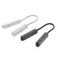 Conector dublu flexibil șină magnetică, conectarea segmentelor de șină magnetică, iluminat cu șine magnetice, Conector electric dublu pentru continuitate șine magnetice, Conector dublu flexibil, șină magnetică 16mm, iluminat LED, conexiune electrică, led-box.ro