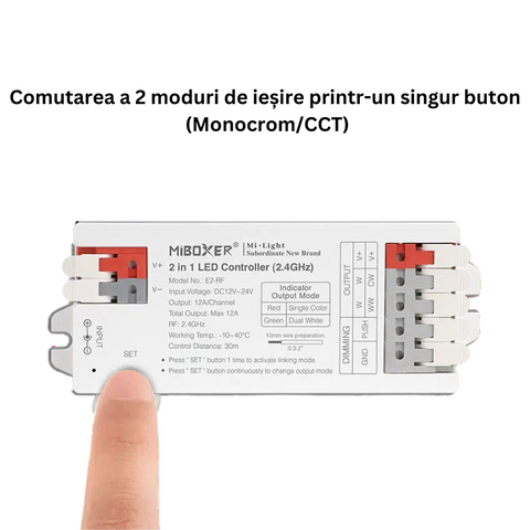 controler led, controler monocrom, controler cct, controler miboxer, control dual white, controler 12v, controler 24v, controller milight, E2-RF-led-box.ro
