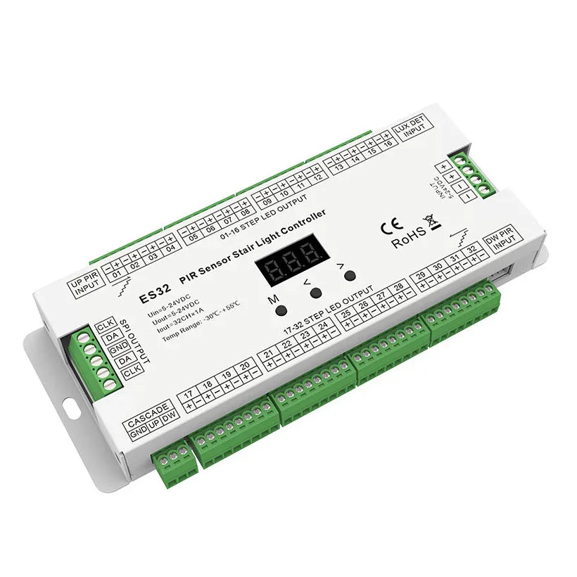 Controler trepte scara LED ES32 cu doi senzori de miscare 32 canale ...