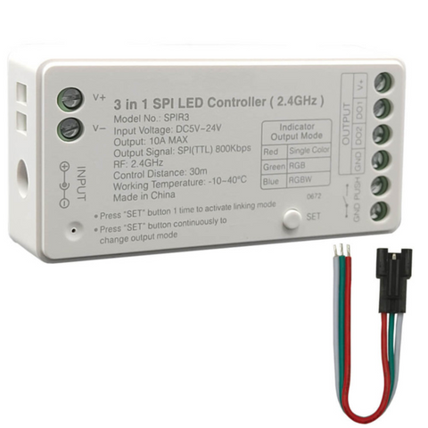 controller led, controler digital, controller si telecomanda banda led, controller led rgbic, controller SPIR3, telecomanda banda led digitala, telecomanda Miboxer, led-box.ro