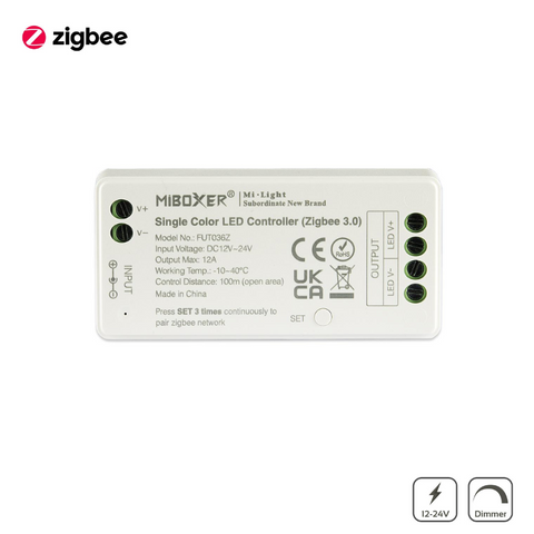 controler banda led, controller MiLight, controller MiBoxer, FUT036Z, ZigBee, controler Zigbee, controler led monocolor, led-box.ro