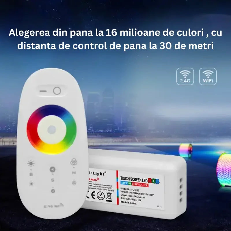 Controller banda LED RGB touch FUT025 Mi-light ‣ LED-BOX.ro
