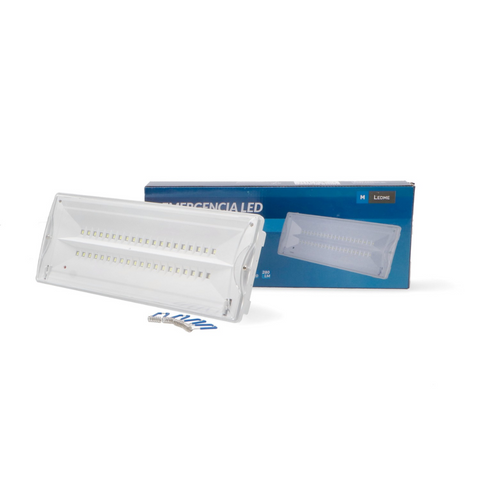 Vedere frontală corp LED de urgență 3w  IP20 cu carcasă din PC led-box.ro
