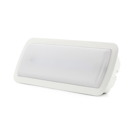 Vedere frontală corp LED de urgență IP20 cu carcasă din PC led-box.ro
