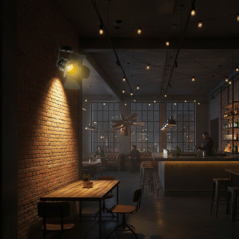 Corp de iluminat Cinema cu lumină caldă orientată