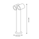 stalp iluminat exterior, stalp iluminat decorativ, iluminat peisagistic, stalpi led, stalpi gradina, stalpi GU10, iluminat terasa, stalpi alei, led-box.ro