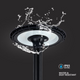  Lampă LED 120w decorativă pentru stâlp, unghi lateral, design circular modern, rezistenta la apa, led-box.ro
