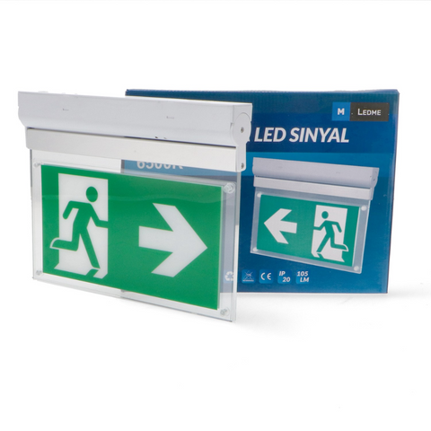 Lumină de evacuare Exit IP20, carcasă PC/PMMA, unghi 270° led-box.ro