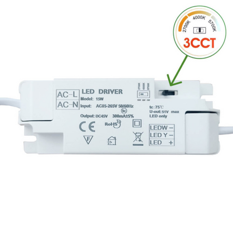 Corp de iluminat LED Slim rotund 15W, CRI 85+, lumină naturală