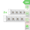 Corp iluminat Linear 28W 4000K HALLE DYNAMICS UGR19, 2 bucati - led-box.ro
