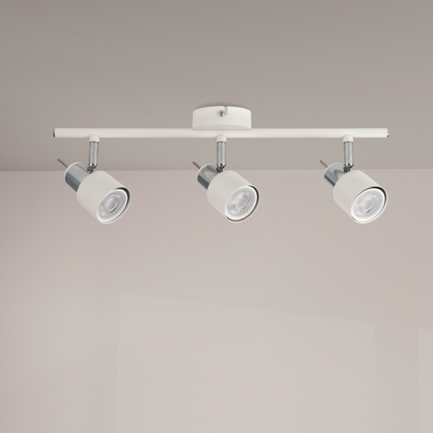 Lampă de tavan cu spoturi orientabile 3xGU10, finisaj alb elegant