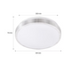 Plafonieră LED rotundă argintie Solen cu dimensiuni Ø330 mm