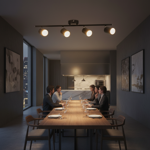 plafonieră design industrial cu 4 spoturi