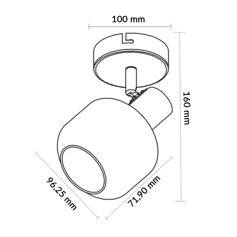 Lampă de tavan modernă 1xE14, metal și sticlă, Seria Glass