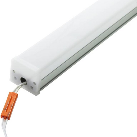 Detaliu carcasă policarbonat lampa LED 40W, protecție IP20 led-box.ro
