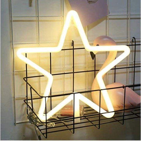 Decoratiunea luminoasa LED Neon in forma de Stea, lumina calda - led-box.ro