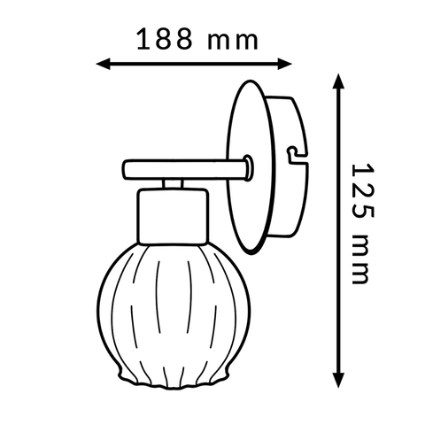 Aplica de perete G9 cu finisaj crom lucios