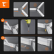 Detaliu conector triplu pentru sistem LED hexagonal modular
