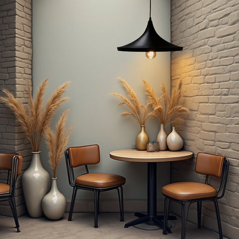 Detaliu textură metalică auriu cald interior lampă Lenn
