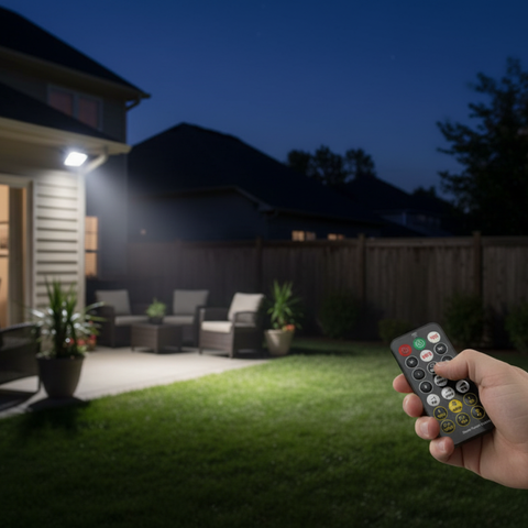 Proiector exterior 4000K cu senzor mișcare și telecomandă