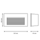 Aplica led incastrata, 165x105h mm, latime 65mm, led-box.ro